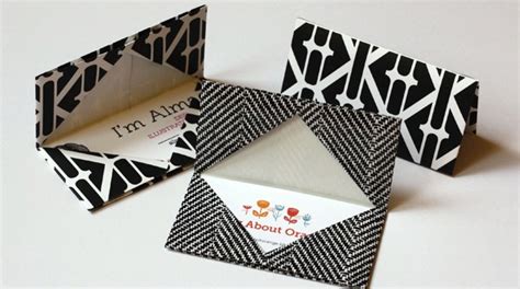 make a business card holder out of paper|foldable business card holder template.